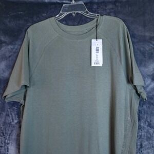 NWT ASRV Stretch Supima Fitted T-Shirt Men's 2XL Sage Short Sleeve $78.00